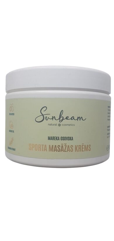 Mareka Osovska SPORTA MASĀŽAS KRĒMS, 500 ml, Sunbeam natural cosmetics